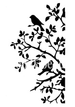 POSH BIRDS AND BENDY BRANCHES STENCIL